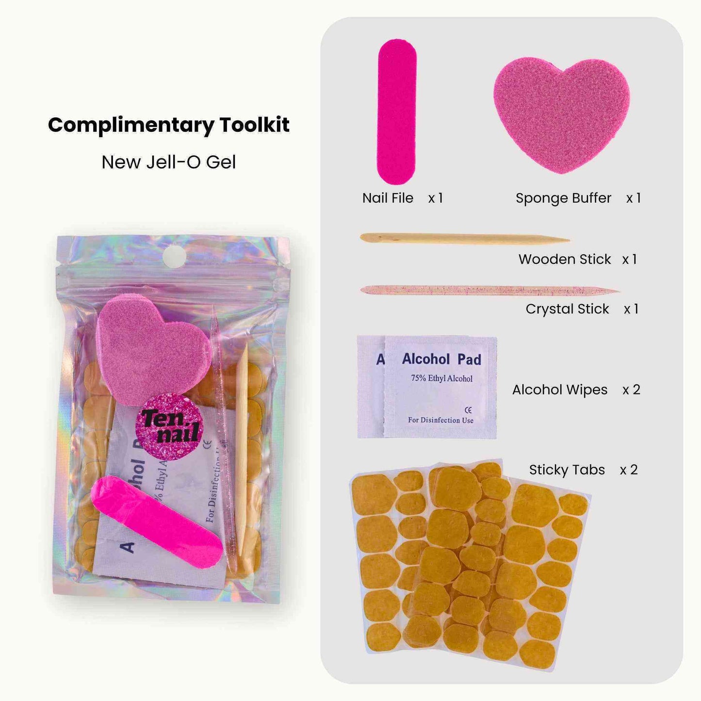 Tennail reusable Press on nails accessory tool kit