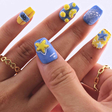 Whimsy Pup? reusable Press on nails by Tennail