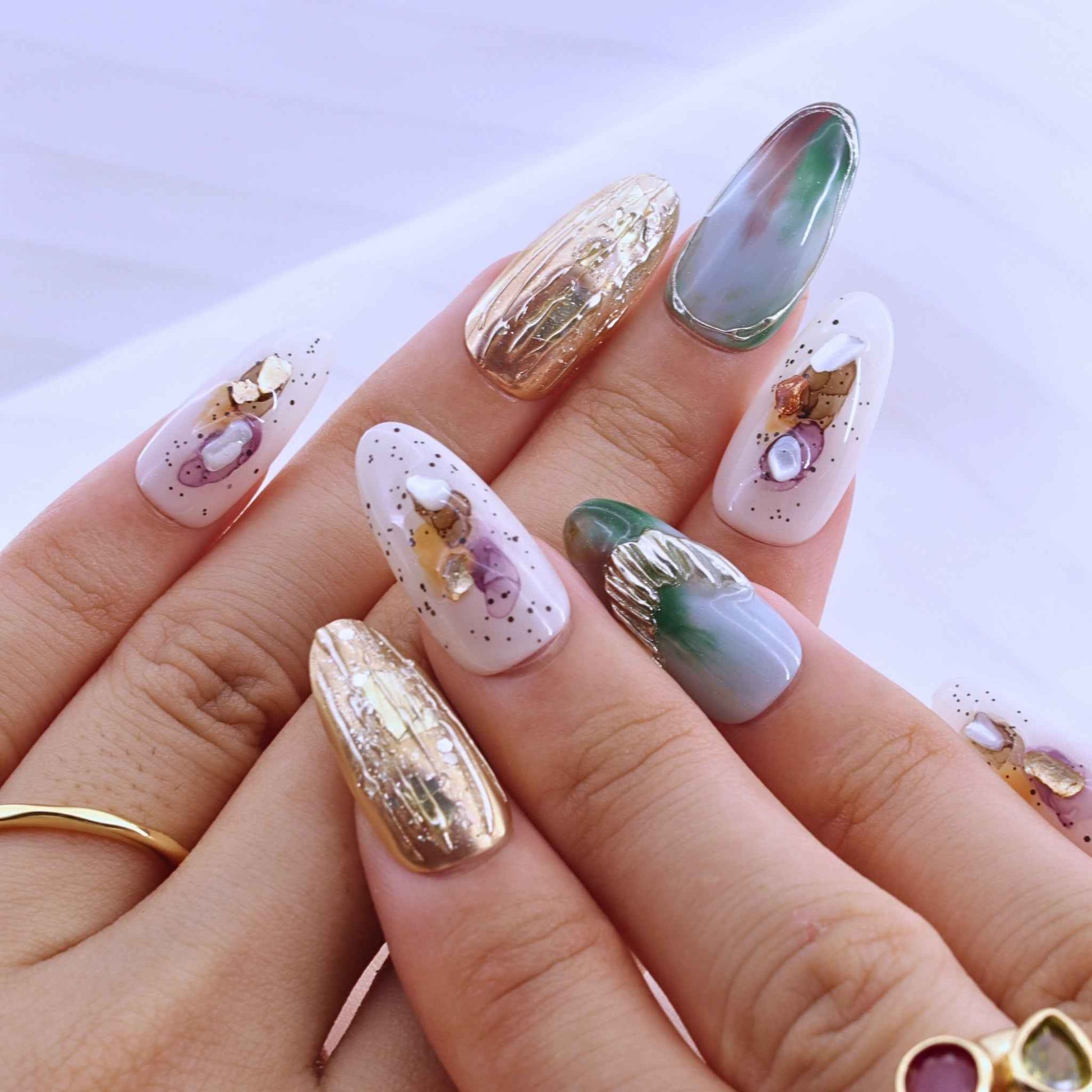 5/10-Set of Autumn-Winter Press - on Nails