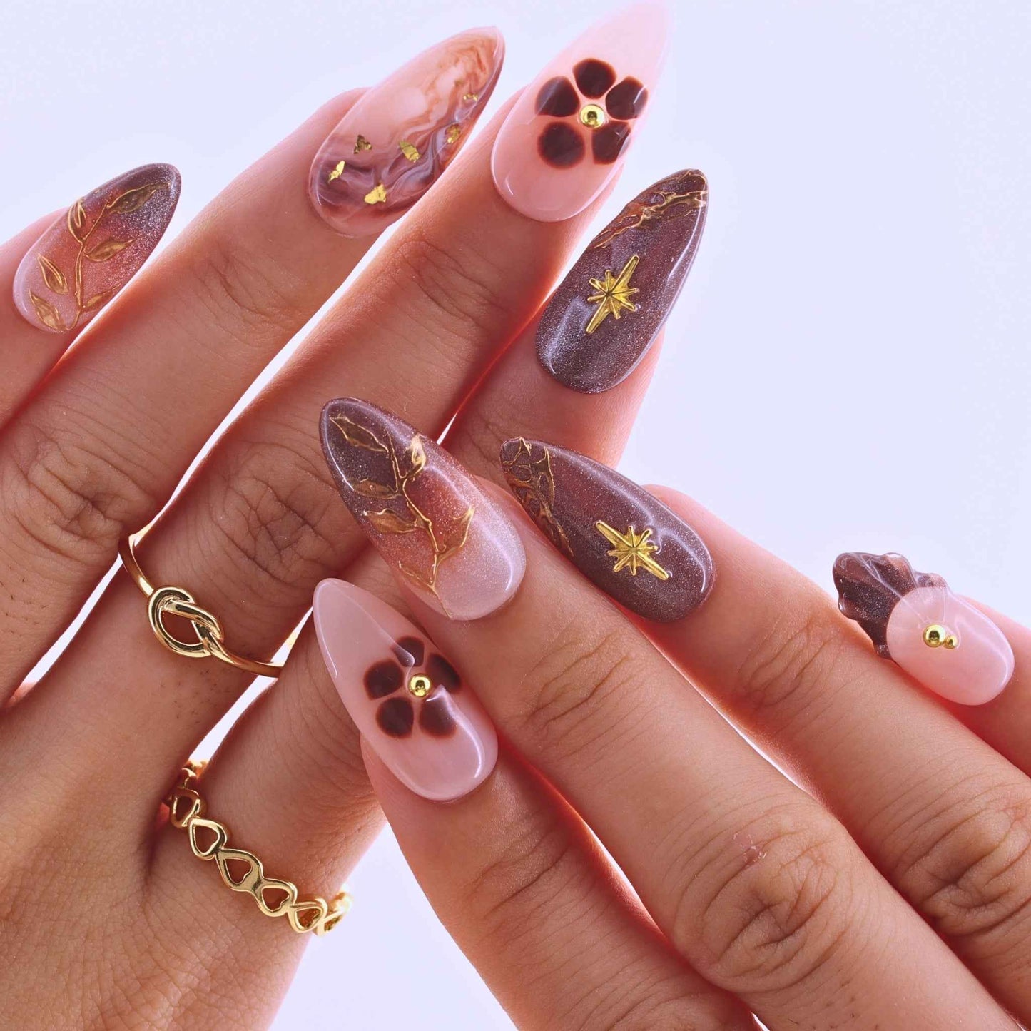 5/10-Set of Autumn-Winter Press - on Nails