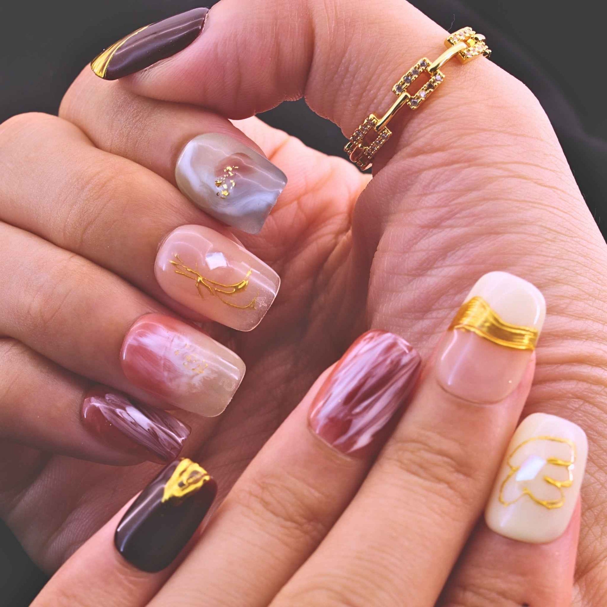 5/10-Set of Autumn-Winter Press - on Nails