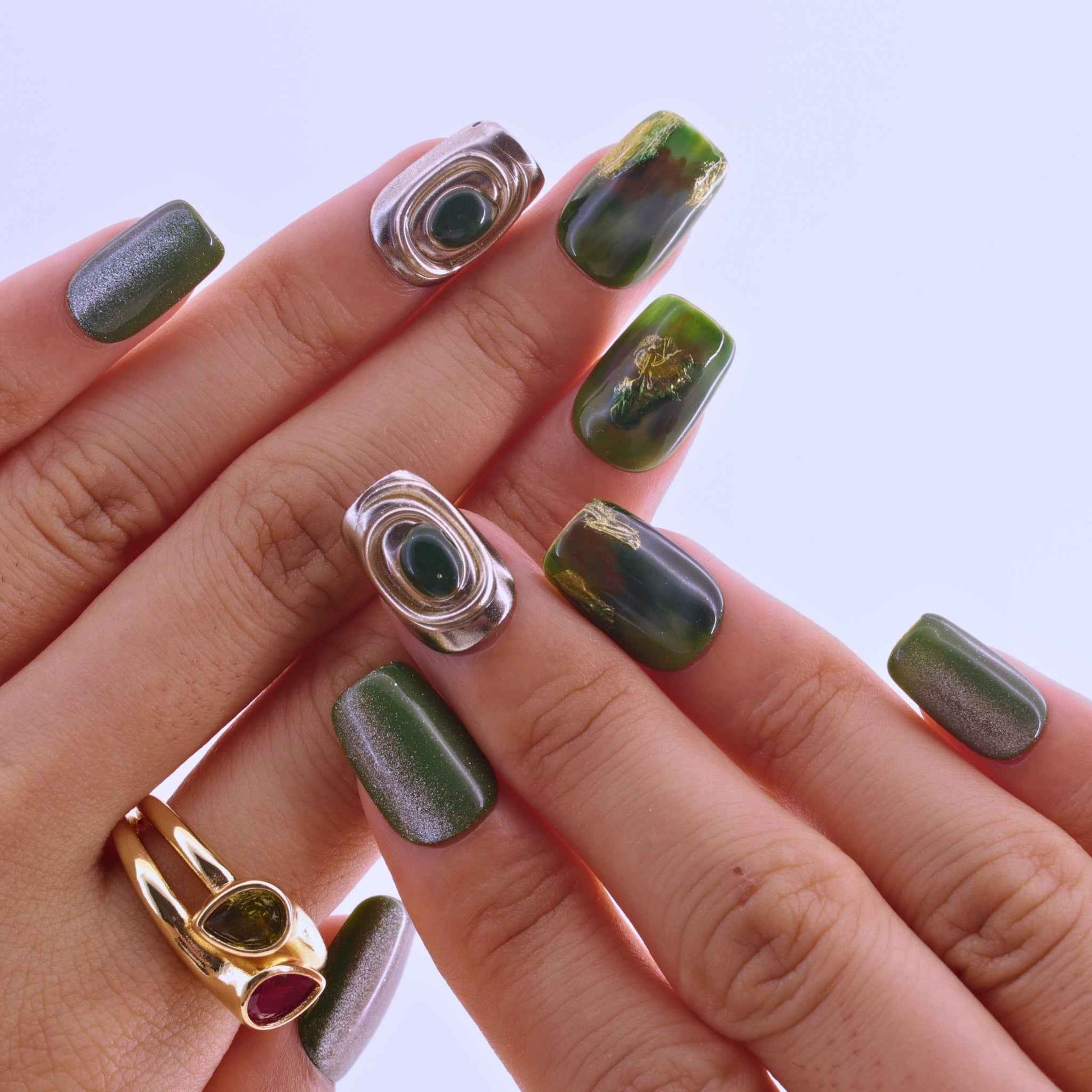 5/10-Set of Autumn-Winter Press - on Nails