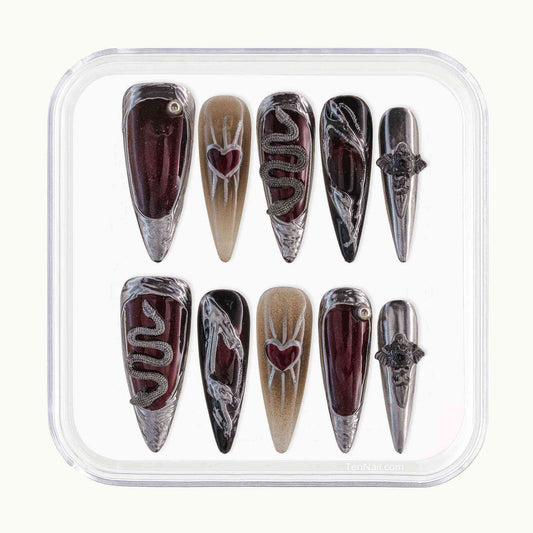 Nocturne Serpent? reusable Press on nails by Tennail