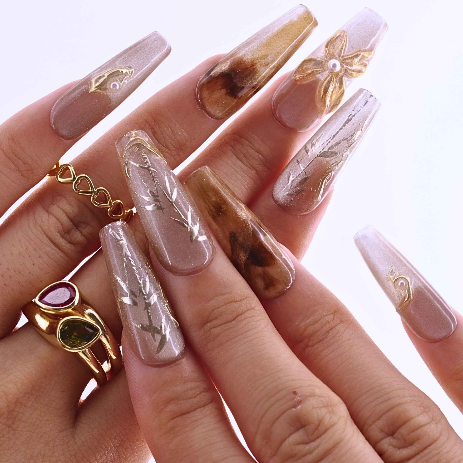 5/10-Set of Autumn-Winter Press - on Nails