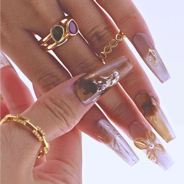 Maillard Bamboo reusable Press on nails by Tennail