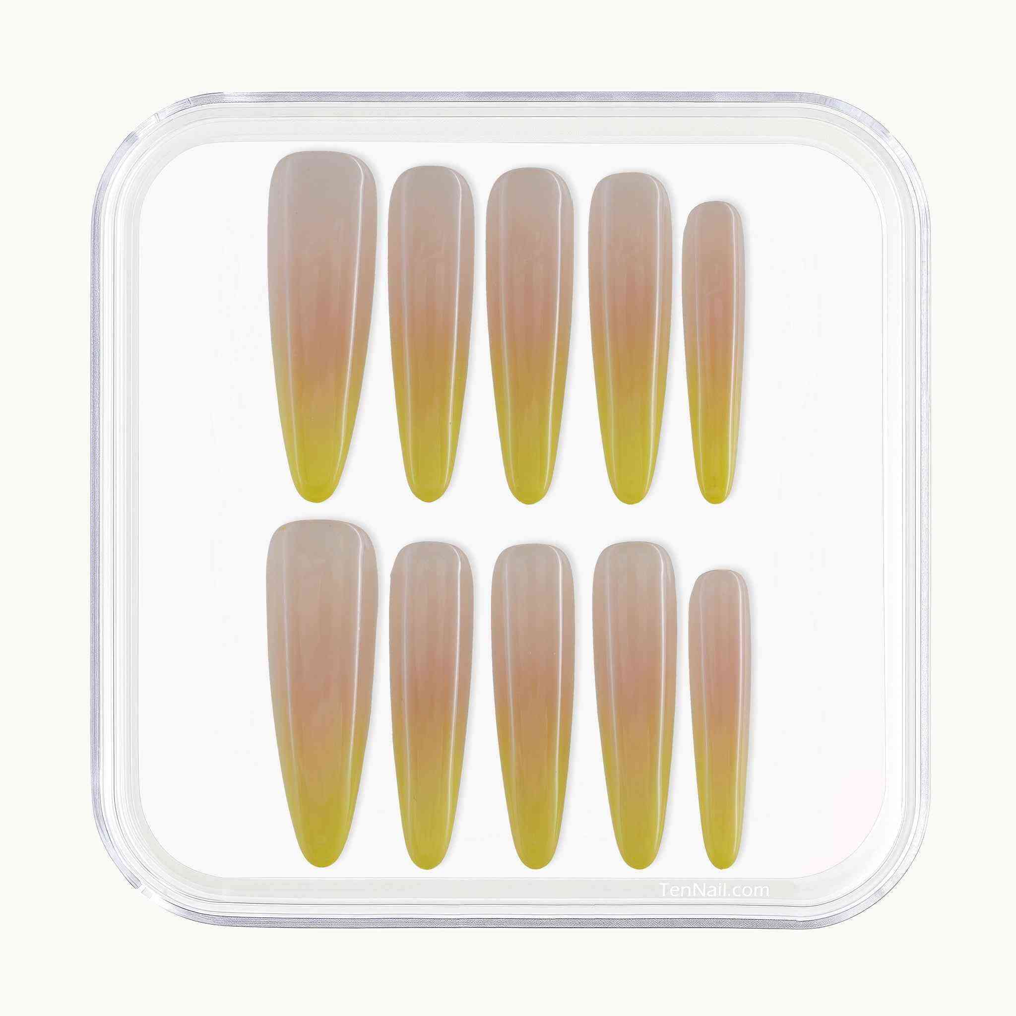 Mango Gradient? reusable Press on nails by Tennail