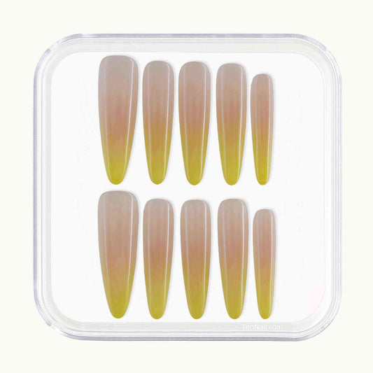 Mango Gradient? reusable Press on nails by Tennail