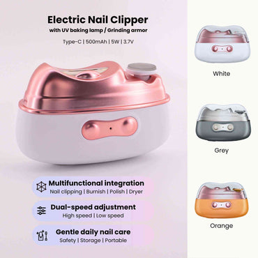 Electric Nail Clipper with UV Lamp for Gel Nails / Grinding armor? reusable Press on nails by Tennail