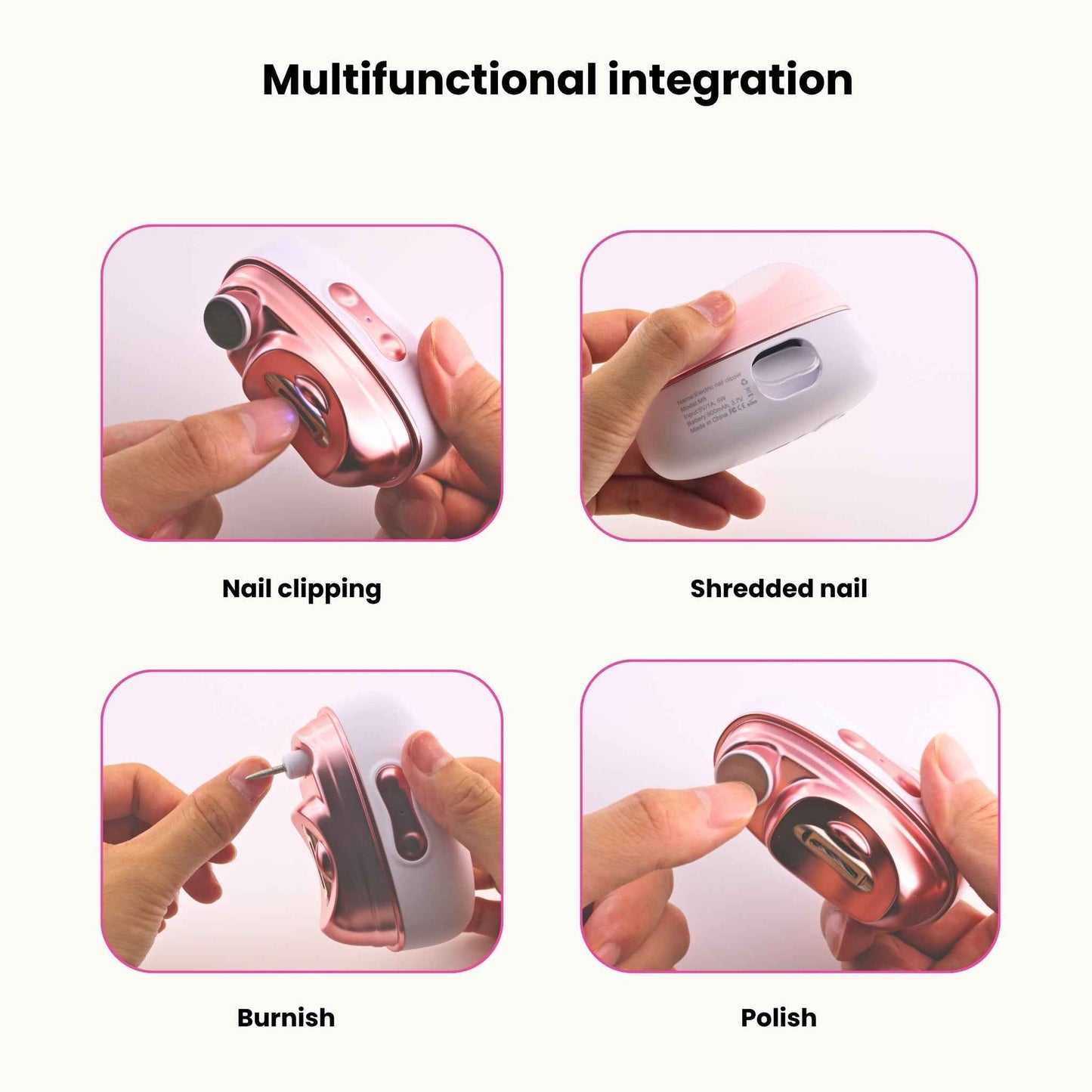 Electric Nail Clipper with UV baking lamp / Grinding armor