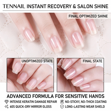 Intense Keratin Recovery Oil, High-Gloss Quick-Dry Top Coat for Damaged Nails, Deep Nourishing Cuticle Therapy for Frequent Manicure Enthusiasts (15ml)